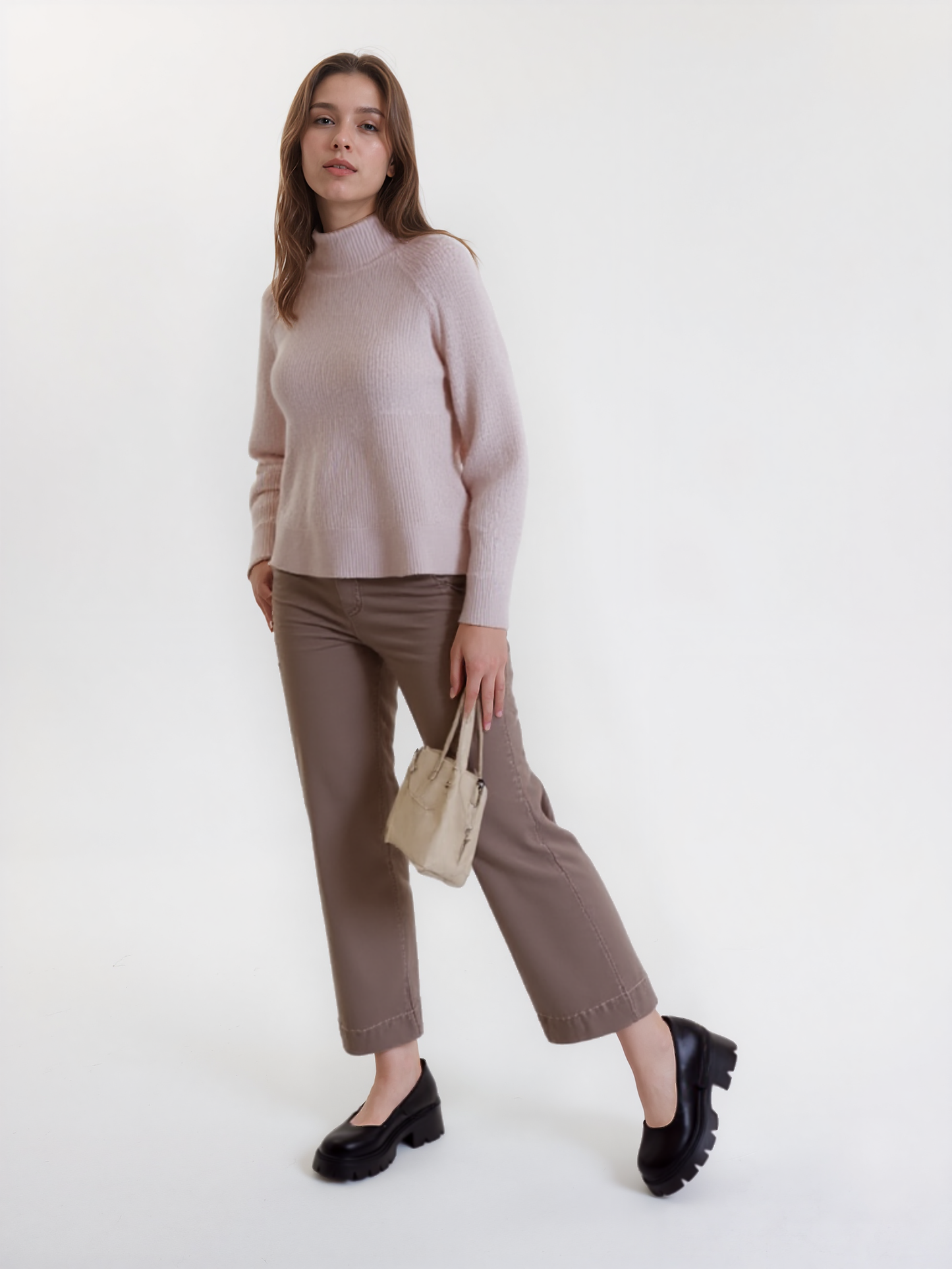 Tummy Control Twill Cropped Wide Leg Pant(Buy 2 Free Shipping)
