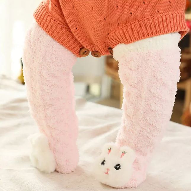 mamymarket™-A Pair of Baby Cute Coral Fleece Socks