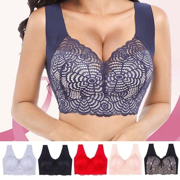 Stretch fully shaping seamless lace bra