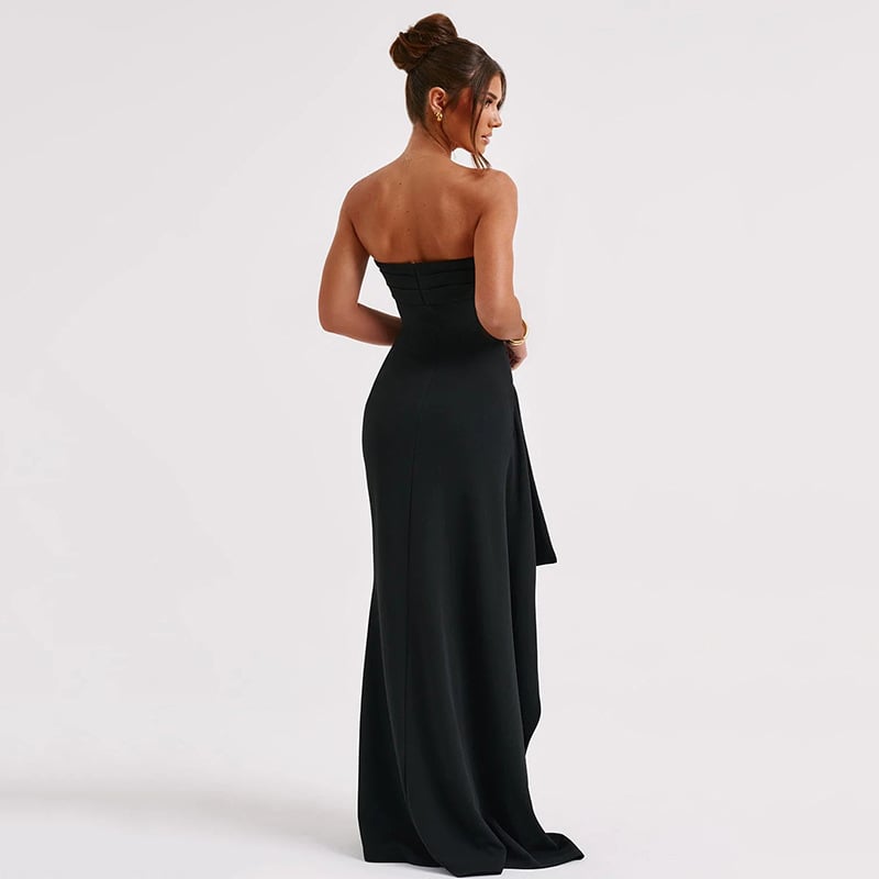 🖤Black Sexy Strapless Split Dress