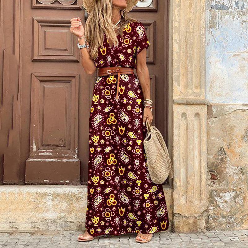 Fashion bohemia style beach maxi dress