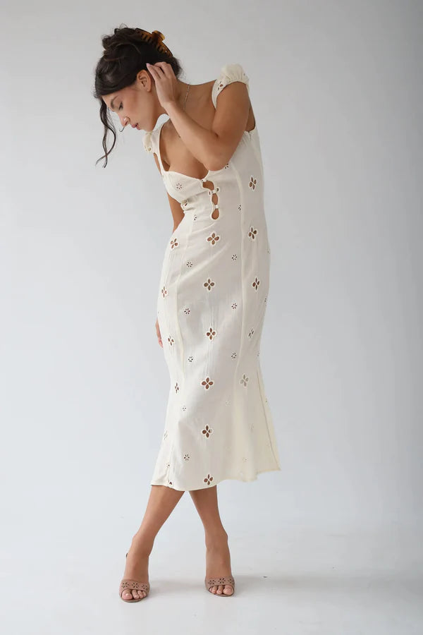 Cotton embroidered dress