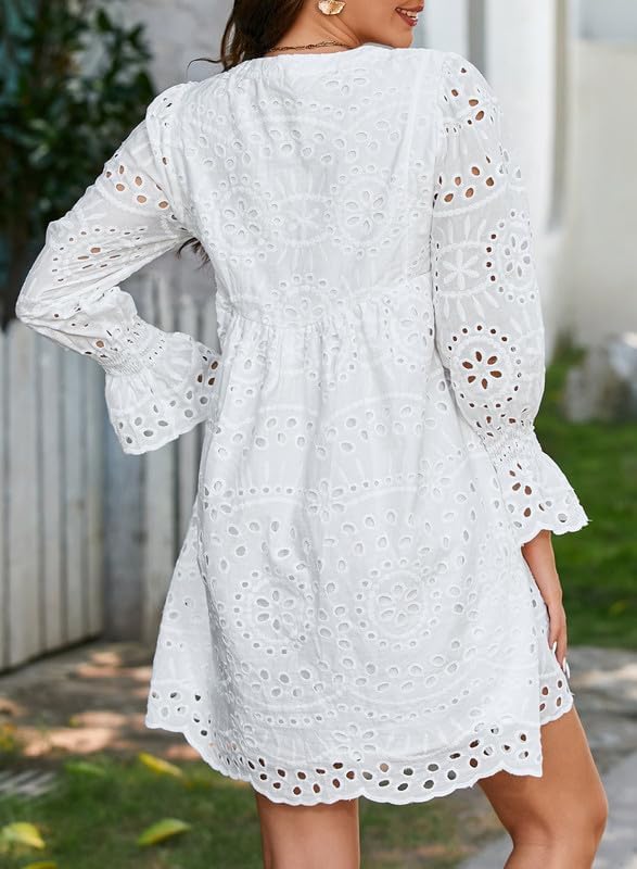 Arrival- Casual Eyelet Lace Dress for Women