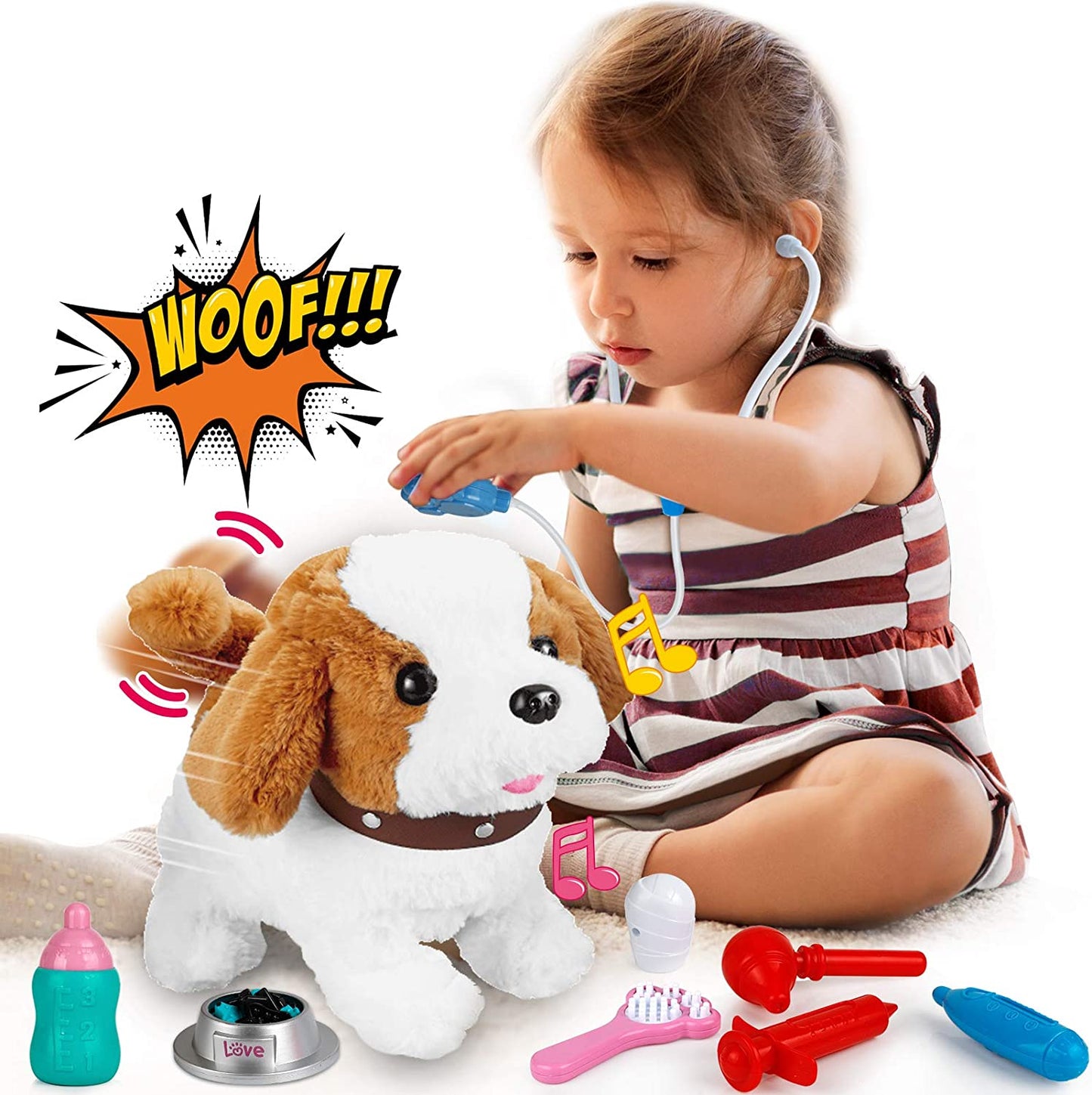 mamymarket™-Electronic Interactive Plush Puppy Toy