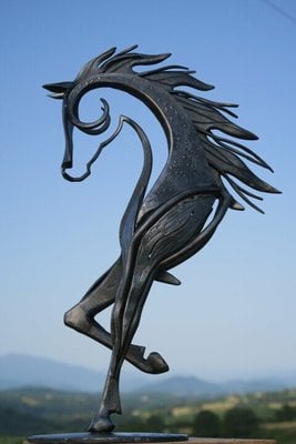 Modern Metal Horse Statue