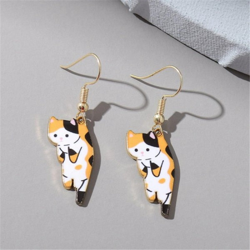 2023 New Funny Small Black Cat Earring for Women Girl Fashion Cute Animal Earrings Fashion Party Jewelry Gifts Wholesale