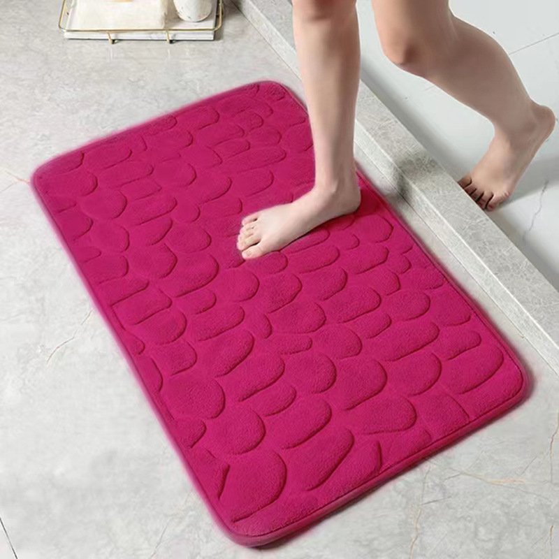 Cobblestone Embossed Bathroom Bath Mat