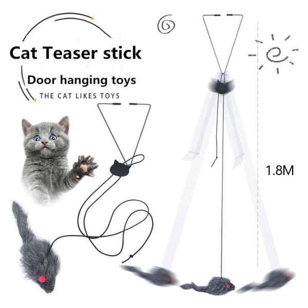 mamymarket™-Hanging Door Bouncing Mouse Cat Toy