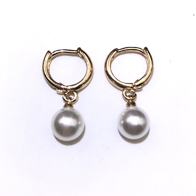 Minimalist Simulated Round Small Pearl Ear Cuff Earrings For Women