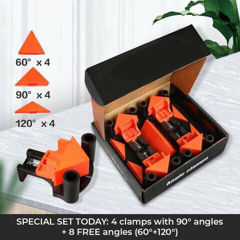 Clamp set (4pcs) + FREE 60°, 90° & 120° heads