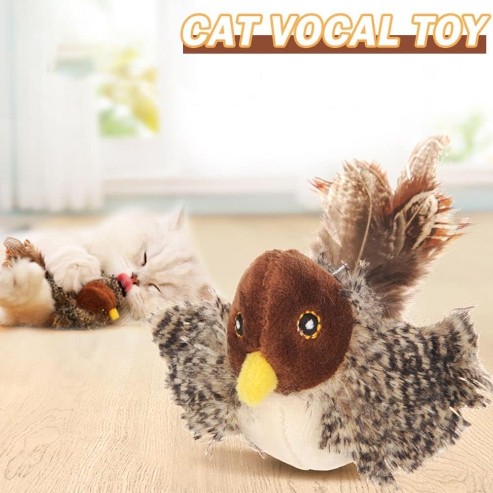 mamymarket™-Interactive Chirping Bird Cat Toy