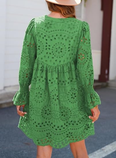 Arrival- Casual Eyelet Lace Dress for Women