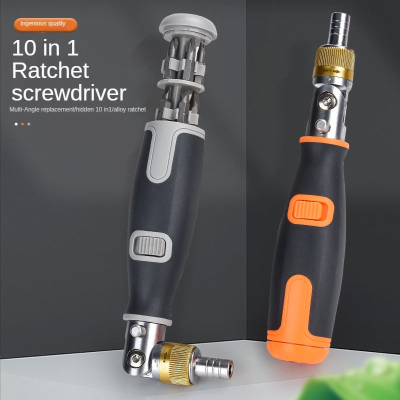 mamymarket™-10 in 1 Multi-angle ratchet screwdriver Professional tools