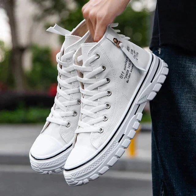 Men's High Top Street Personality Sports Breathable Canvas Shoes