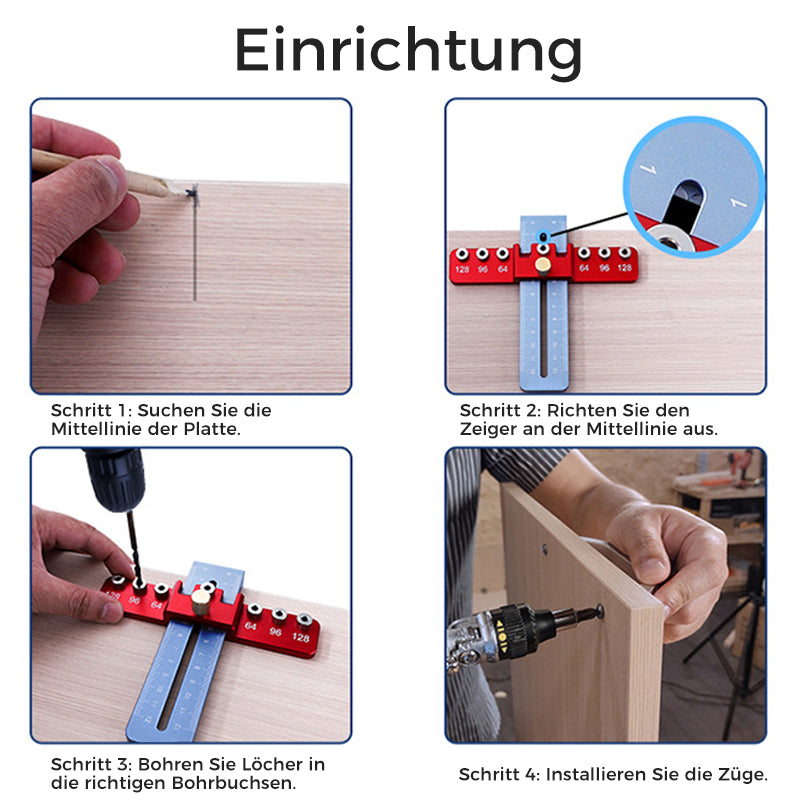 Hole punch for drawer handles