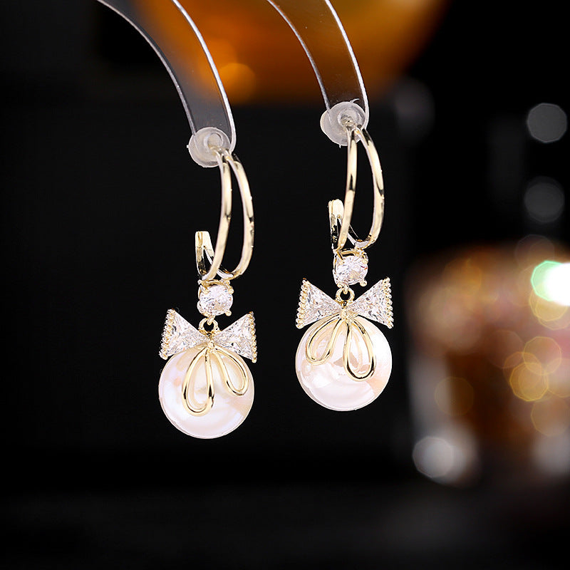 Bow Pearl Earrings