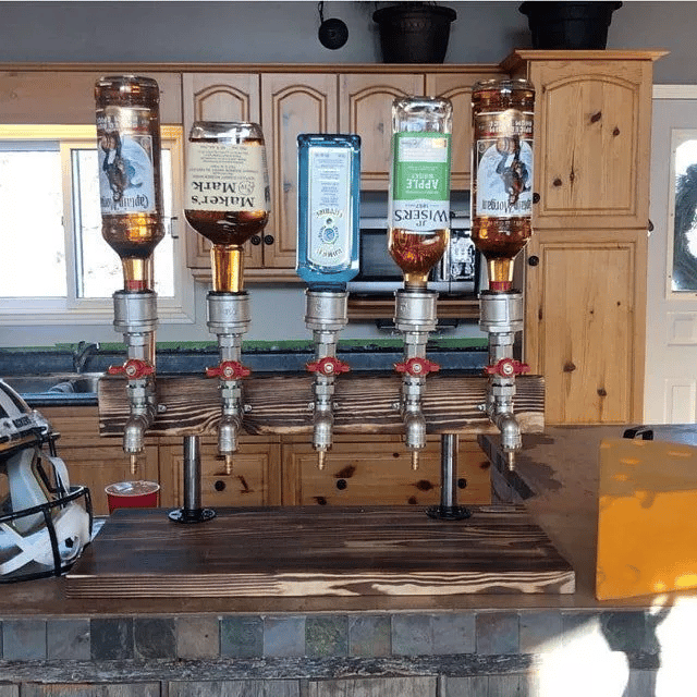 Liquor Alcohol Whiskey wood Dispenser