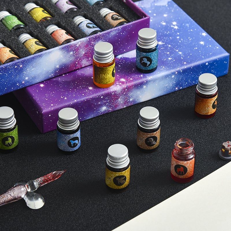 mamymarket™-Calligraphy Glass Dip Pen Ink Set