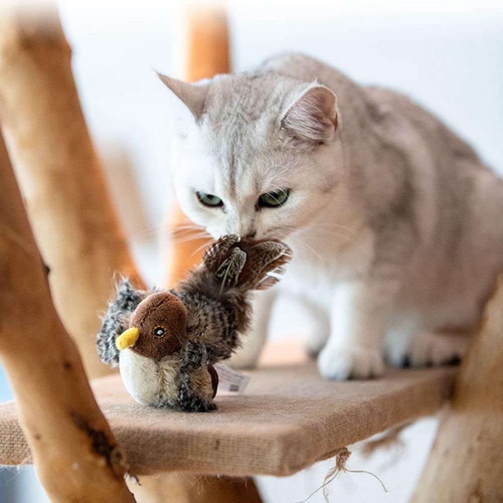 mamymarket™-Interactive Chirping Bird Cat Toy