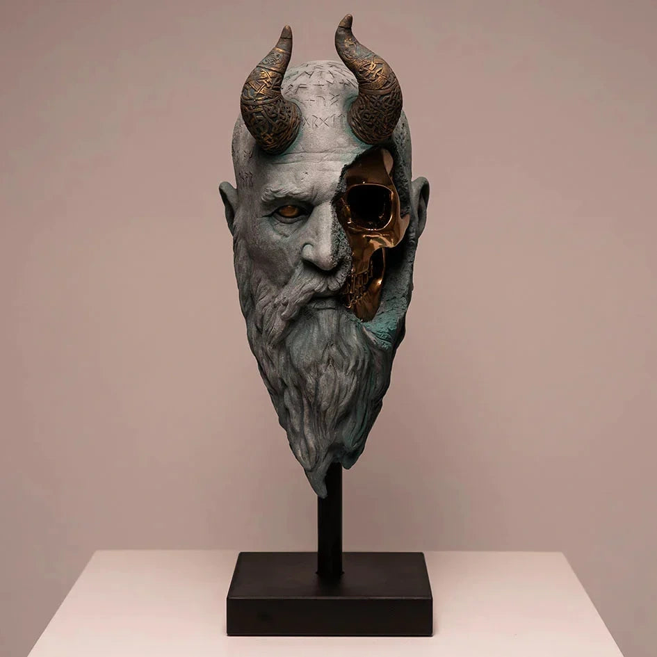 Mimir Skull Statue