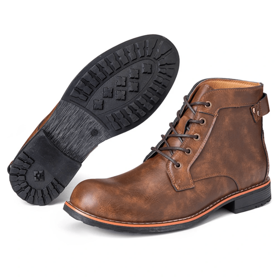 🔥Hot Sale🎁--40% OFF 🎉Mens Genuine Leather Waterproof Non-slip Arch Support Vintage Casual Boots