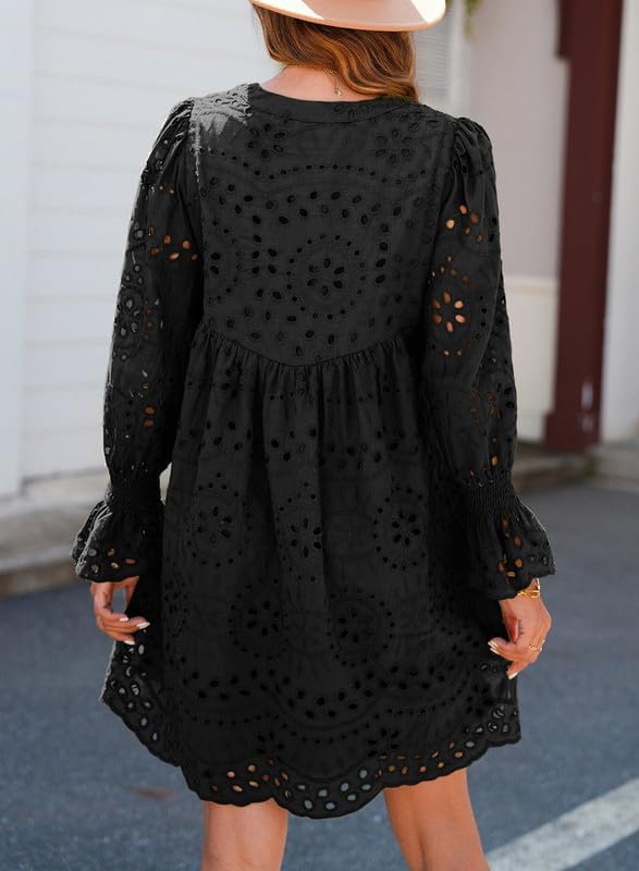 Arrival- Casual Eyelet Lace Dress for Women