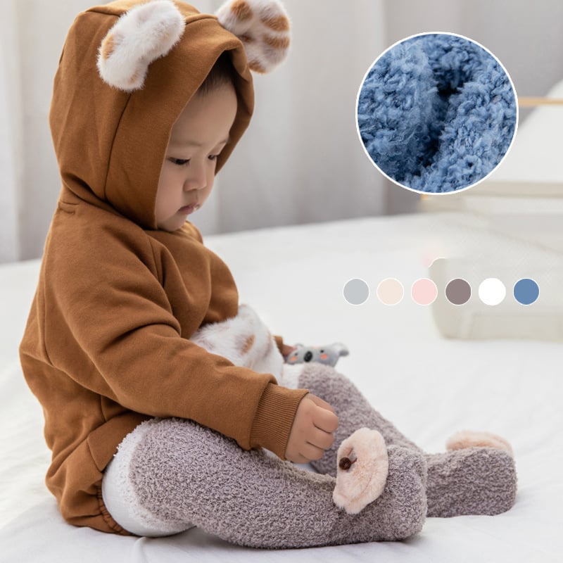 mamymarket™-A Pair of Baby Cute Coral Fleece Socks