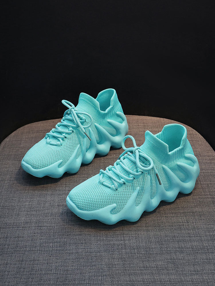 mamymarket™-Lace-up Knit Breathable Sneakers