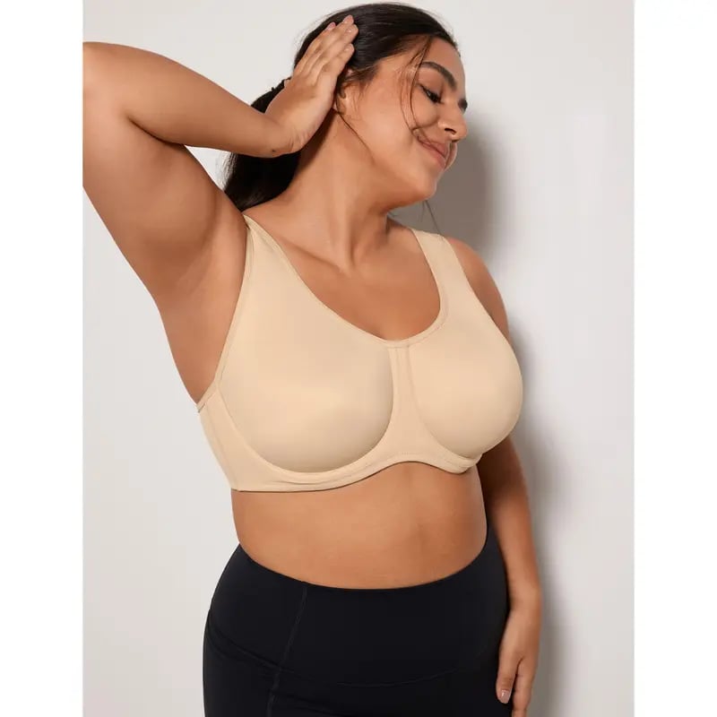⏰BLACK FRIDAY SALE🎁Women Underwire Sports Bra Plus Size Self-adjustment High