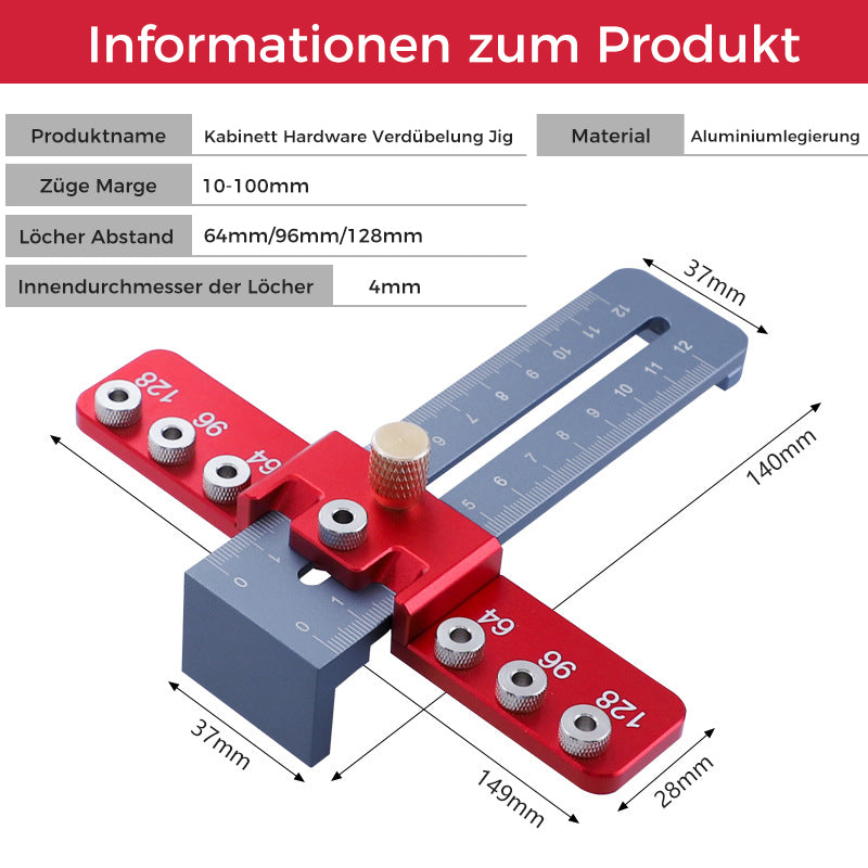 Hole punch for drawer handles