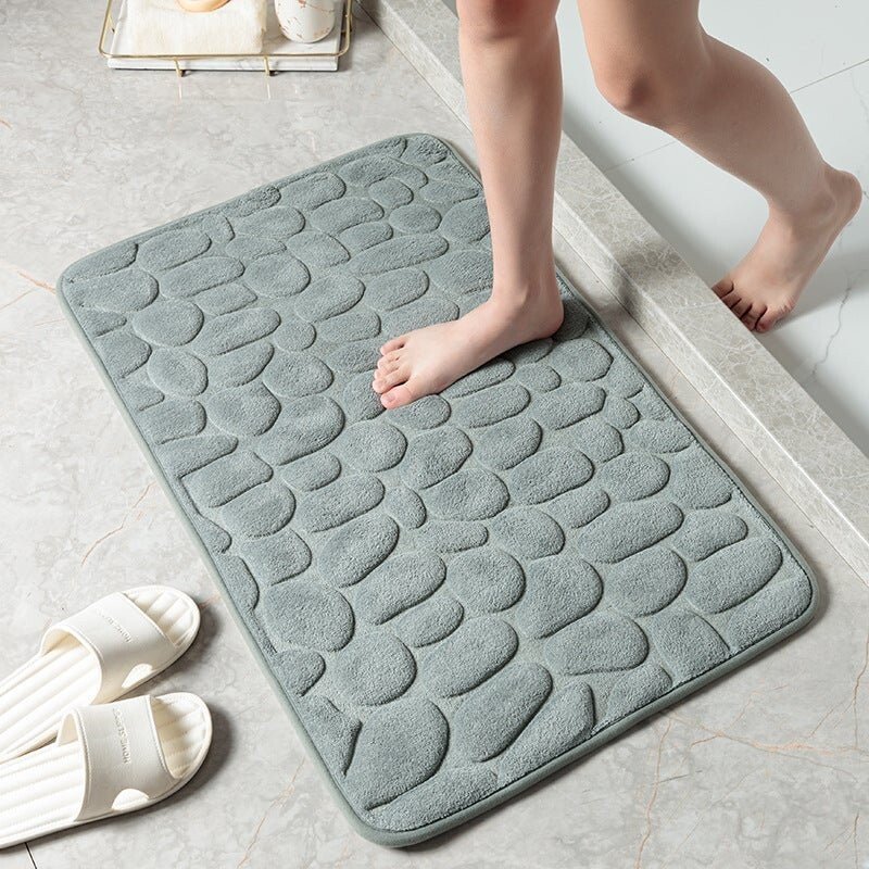 2023 New Arrival Cobblestone Embossed Bathroom Bath Mat