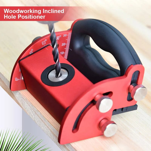 Woodworking inclined hole positioning