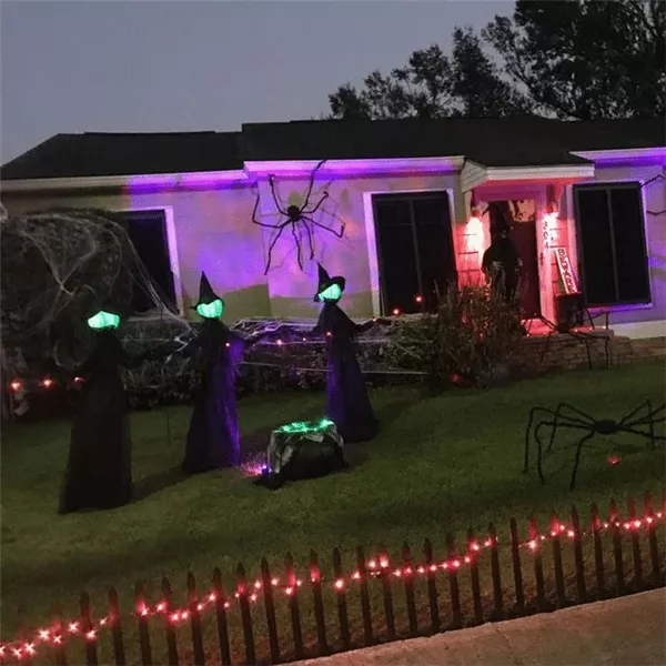 🔥HOT SALE 👻Happy Halloween👻Lighted Halloween Triplets Witch Decoration Set