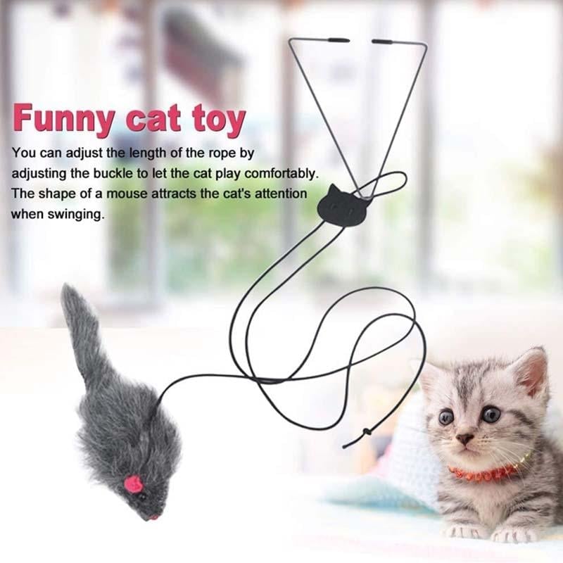 mamymarket™-Hanging Door Bouncing Mouse Cat Toy