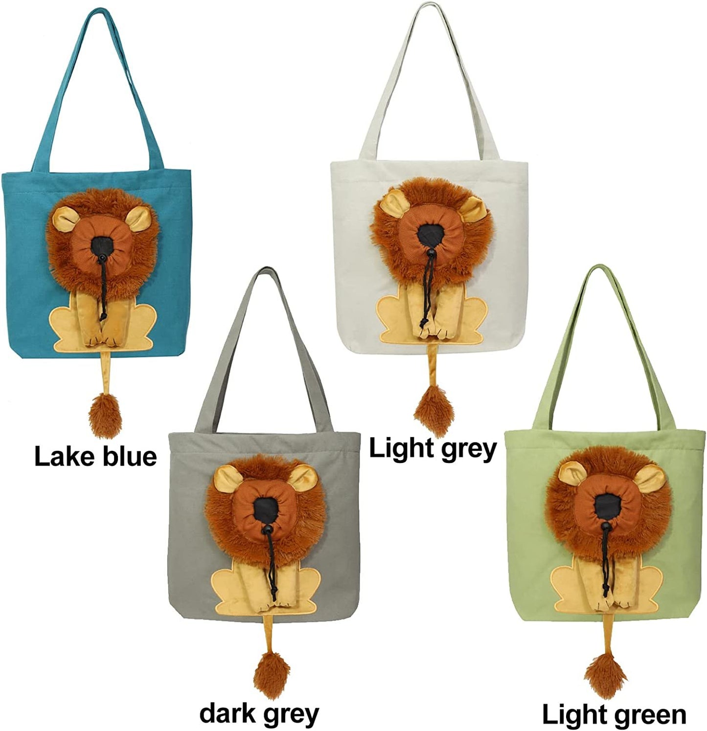 mamymarket™-Lion-Shaped Pet Canvas Shoulder Bag