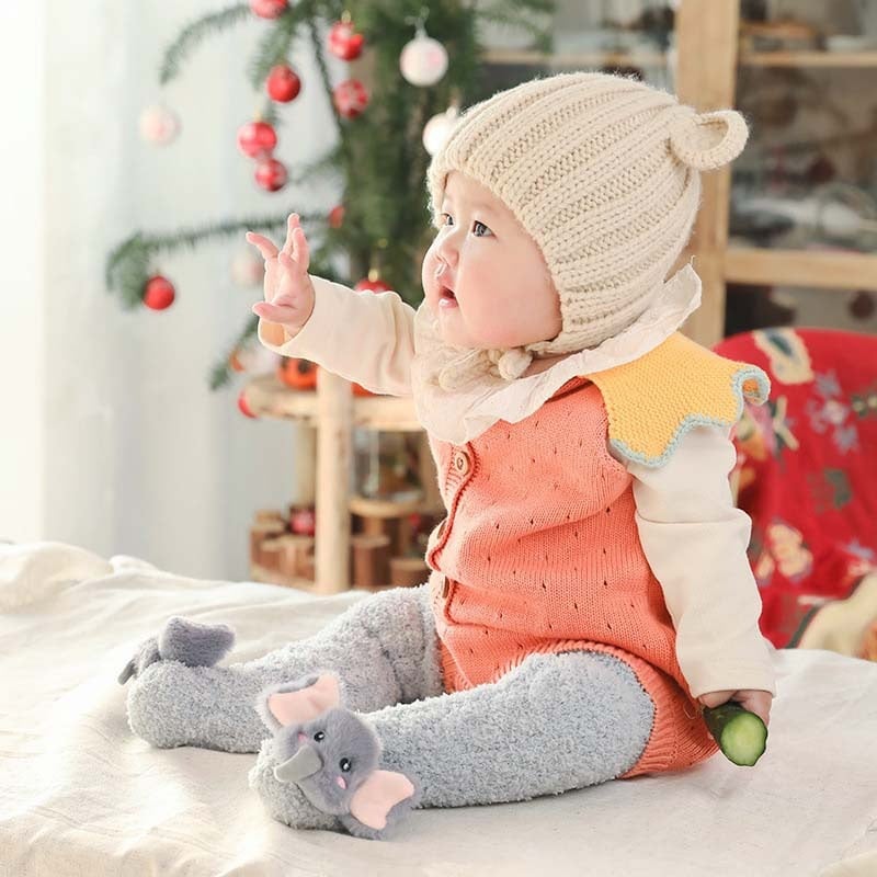 mamymarket™-A Pair of Baby Cute Coral Fleece Socks