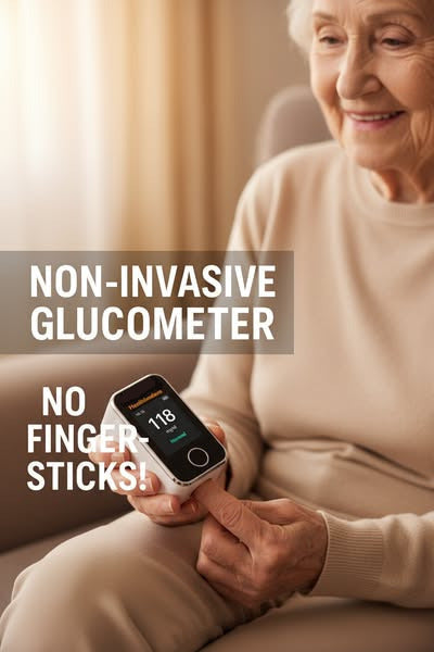 Non-Invasive Blood Glucose Monitor — 5-Second Readout | 99% Accuracy 8-1