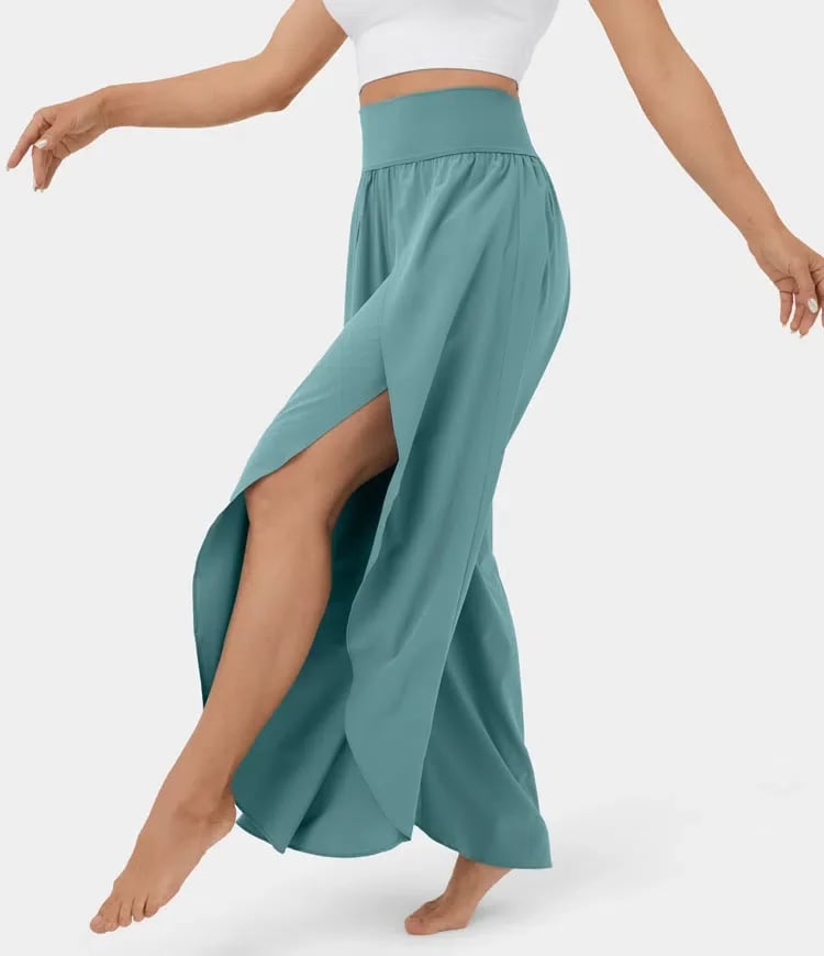 (🔥Last Day Promotion- SAVE 48% OFF) -High Waisted Split Wide Leg Quick Dry Casual Pants🎉