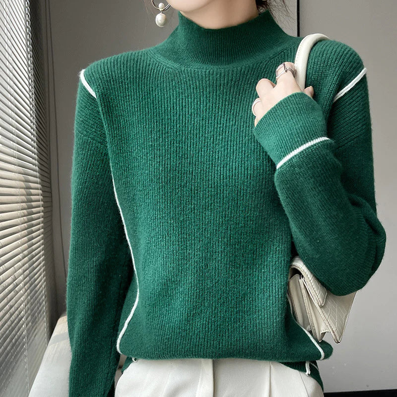 Elegant simple turtleneck sweater