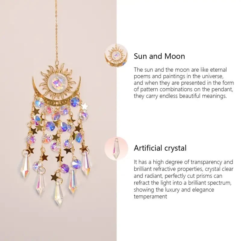 ⏰⌛✨ Crystal solar collector, indoor and outdoor decoration for windows, bedroom, patio and garden☪️