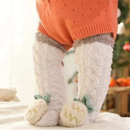 mamymarket™-A Pair of Baby Cute Coral Fleece Socks