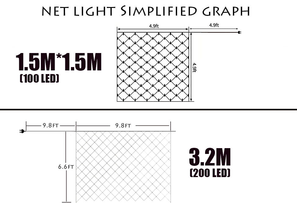 Net Mesh Waterproof String Lights💡