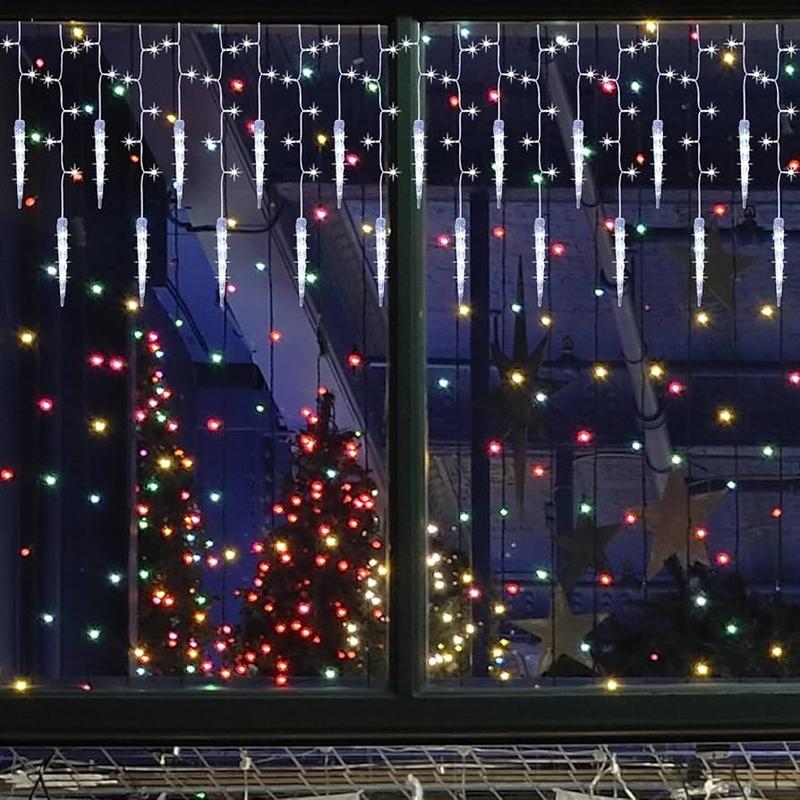 Solar Powered Icicle String Lights