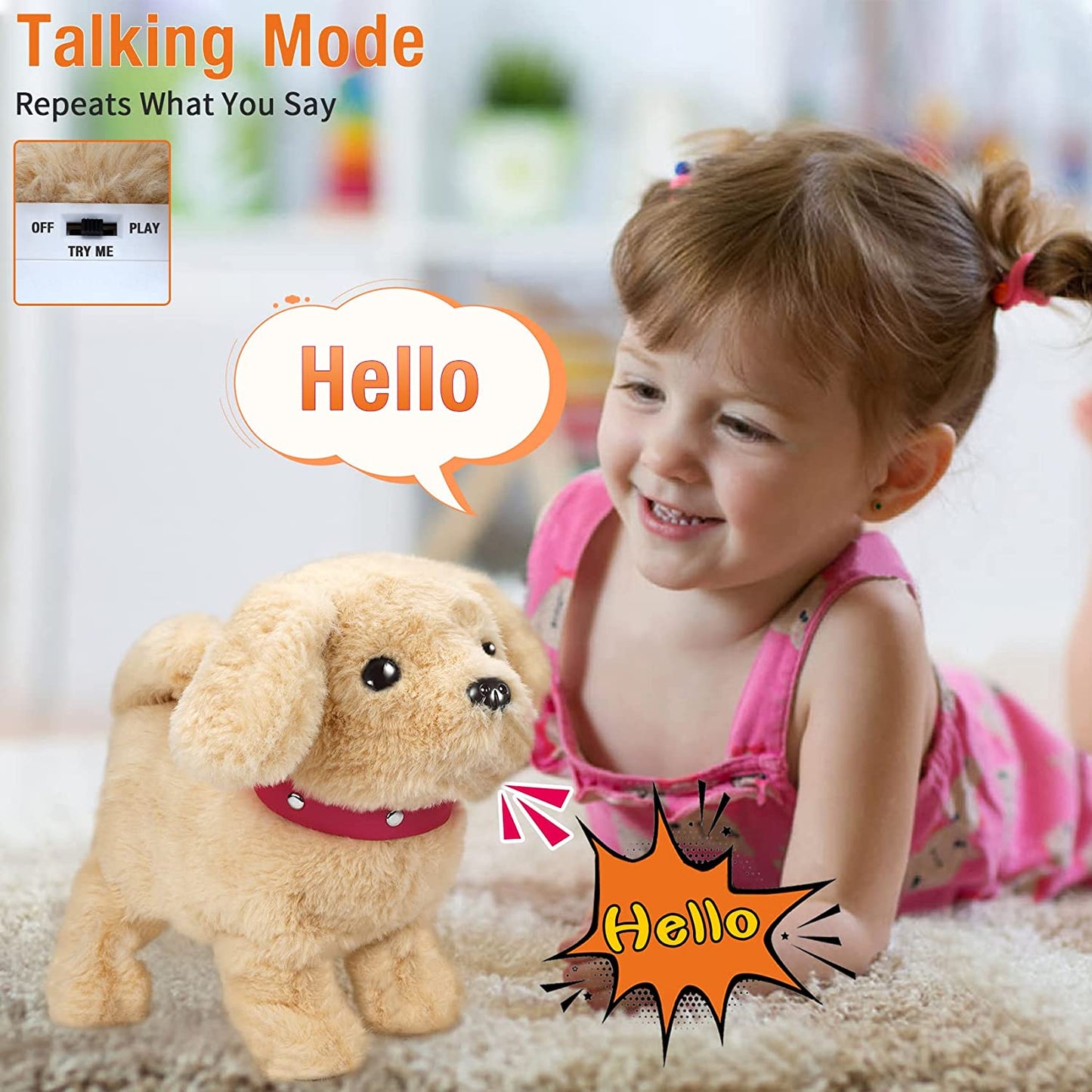 mamymarket™-Electronic Interactive Plush Puppy Toy