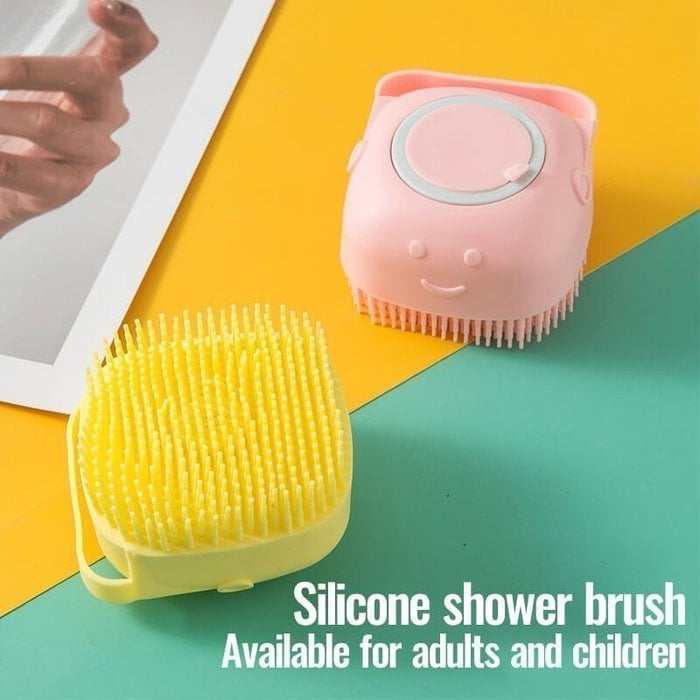 mamymarket™-Bathroom Pet Bath Brush Massage Soft Silicone Comb Pet