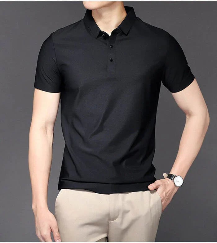 Men's Ice Silk Short Sleeve Polo Shirt