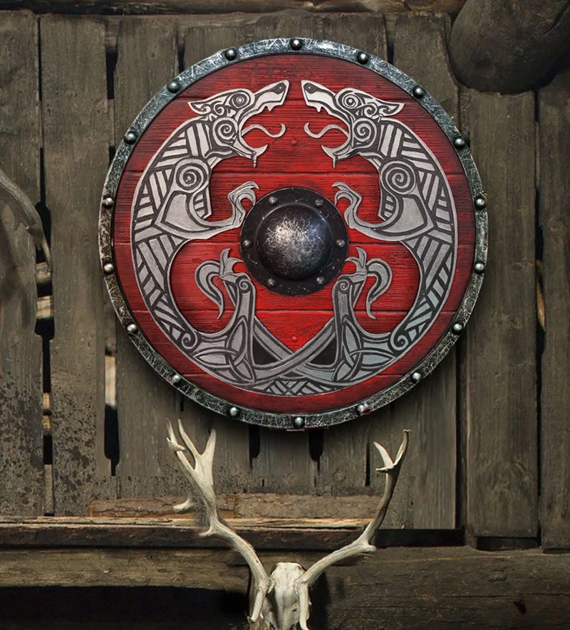 Eivor Valhalla Raven Battle Damaged Viking Wooden Shield 30CM