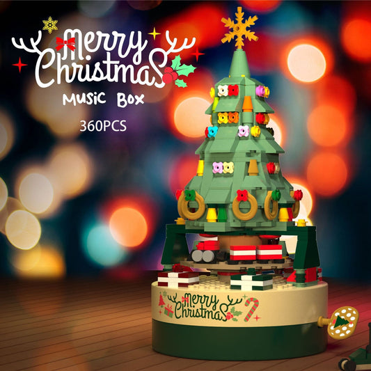 360 PCS Music Box Christmas Tree Building Blocks