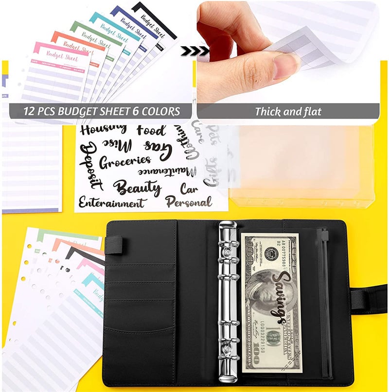 mamymarket™-Budget Binder Book With Cash Envelopes