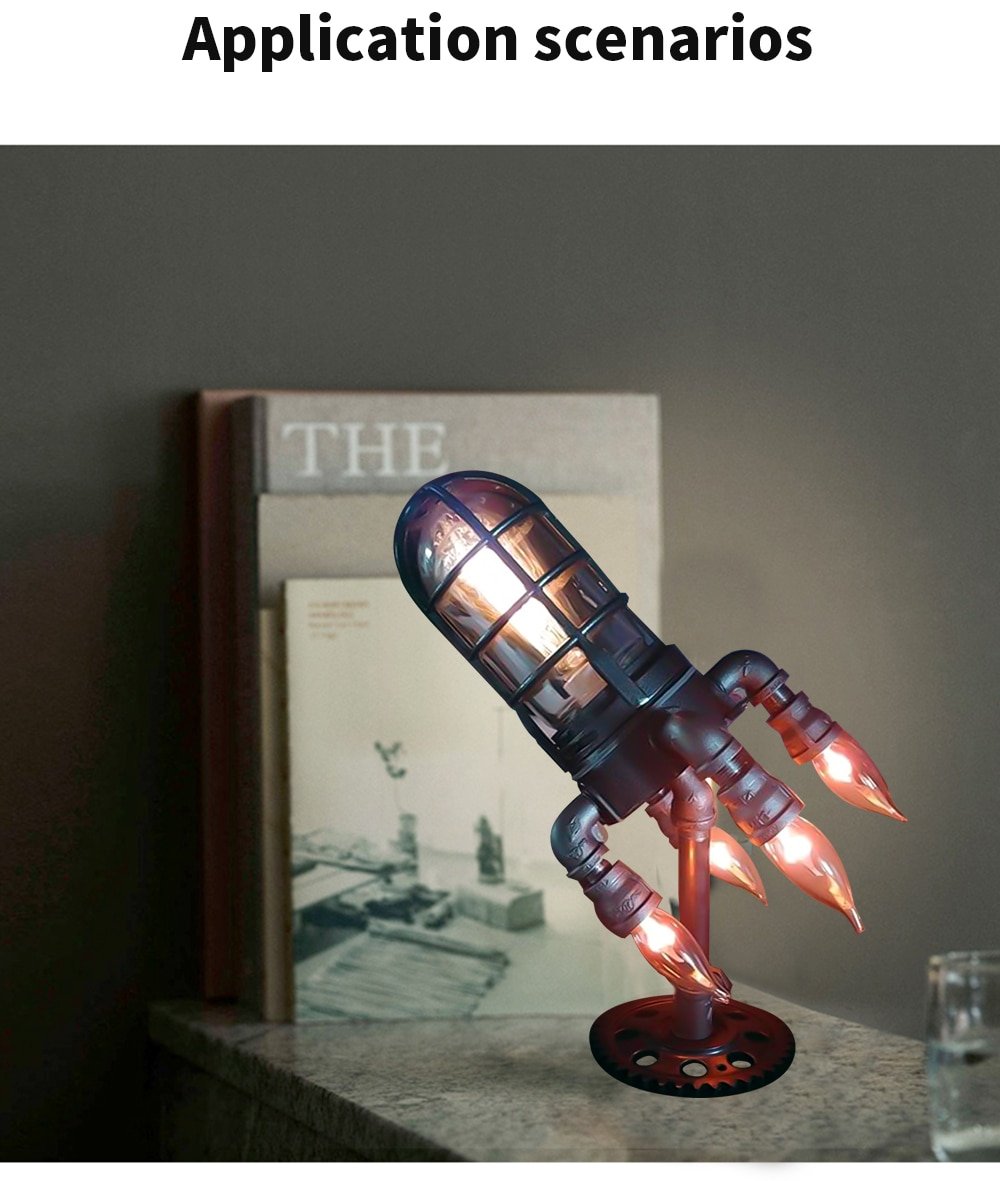 🔥NEW YEAR SALE- 49% OFF🔥🚀Steampunk Rocket Lamp